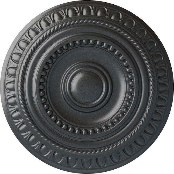 Ekena Millwork Artis Ceiling Medallion (Fits Canopies up to 6 7/8"), Hand-Painted Pewter, 15 3/4"OD x 1 3/8"P CM15ARPES - main